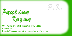 paulina kozma business card